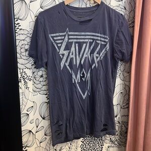 Savage Mom Distressed Tee